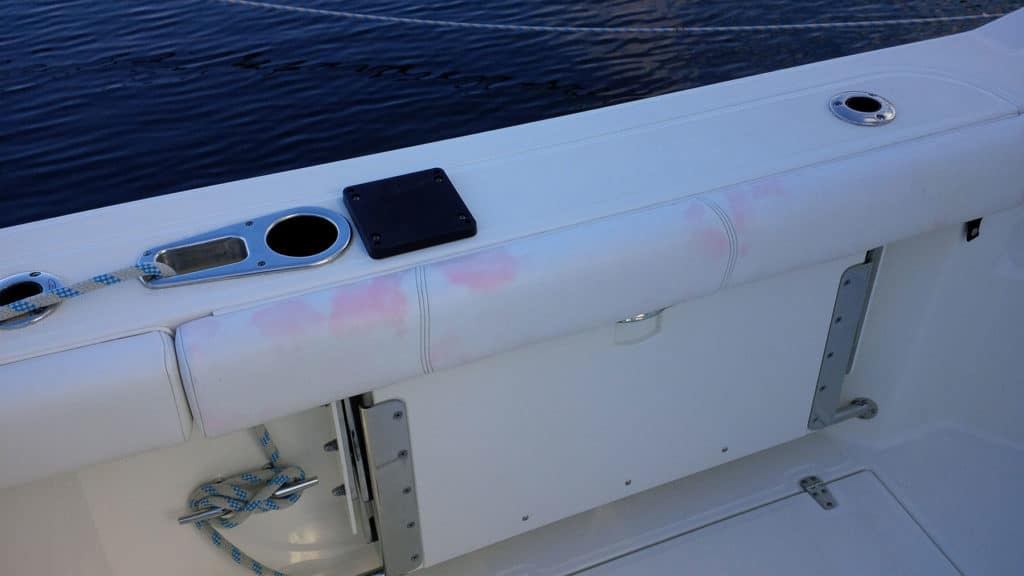 Pink Stains on Boat Seats: A Fix!