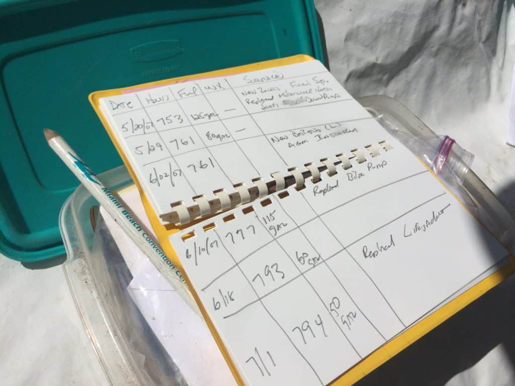 Falvey's Maintenance Log for Vessel Breakaway