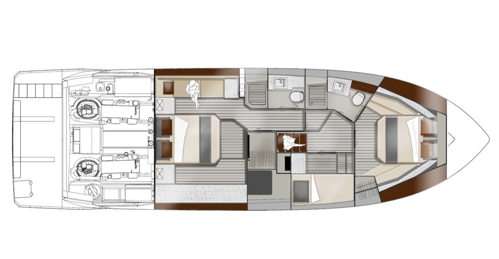 Cruisers Yachts 50 Cantius Accomodation Deck