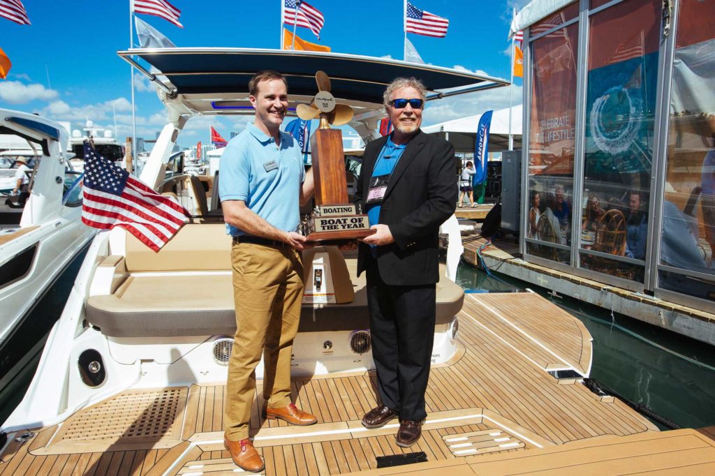 Sea Ray Awarded Boating 2017 Boat of the Year Trophy