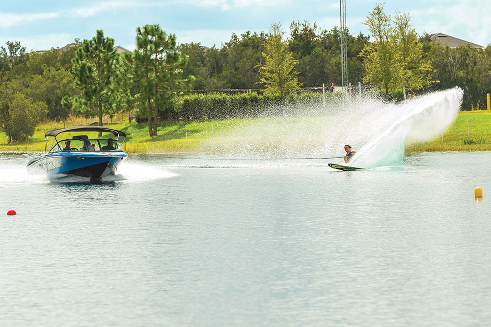 Nate Smith waterskiing