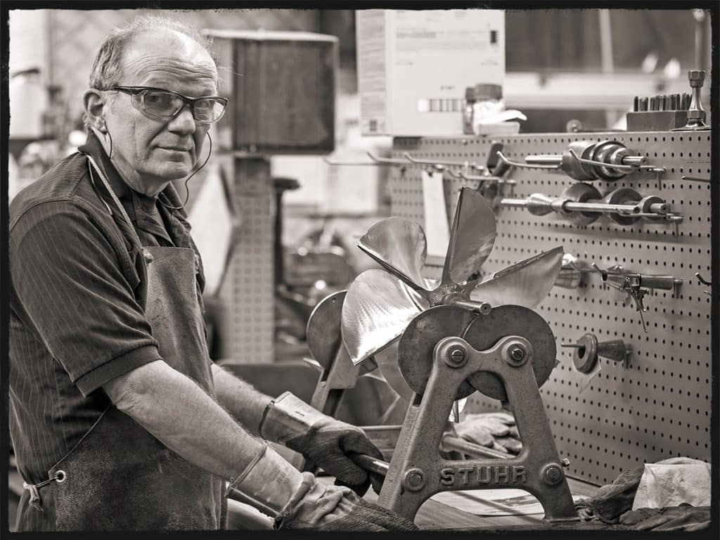 Veteran Mercury Racing propeller technician Ken Schmitz