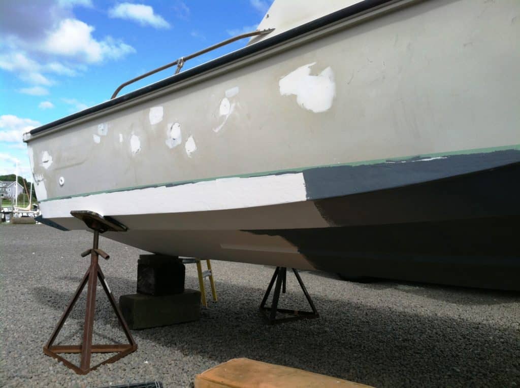 Pettit Epoxy Primer Appled to Hull