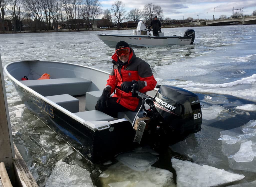 Charles Pleuddeman Boats through ice