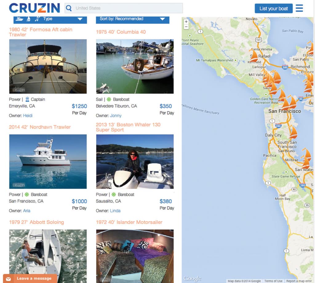 Peer-to-Peer Boat Rentals