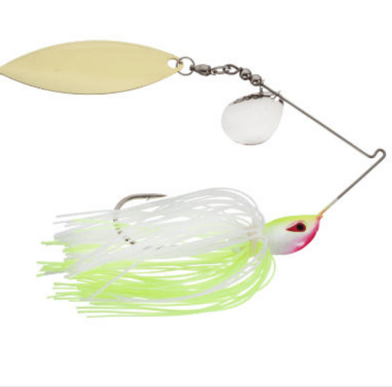 Chartreuse and white spinnerbait