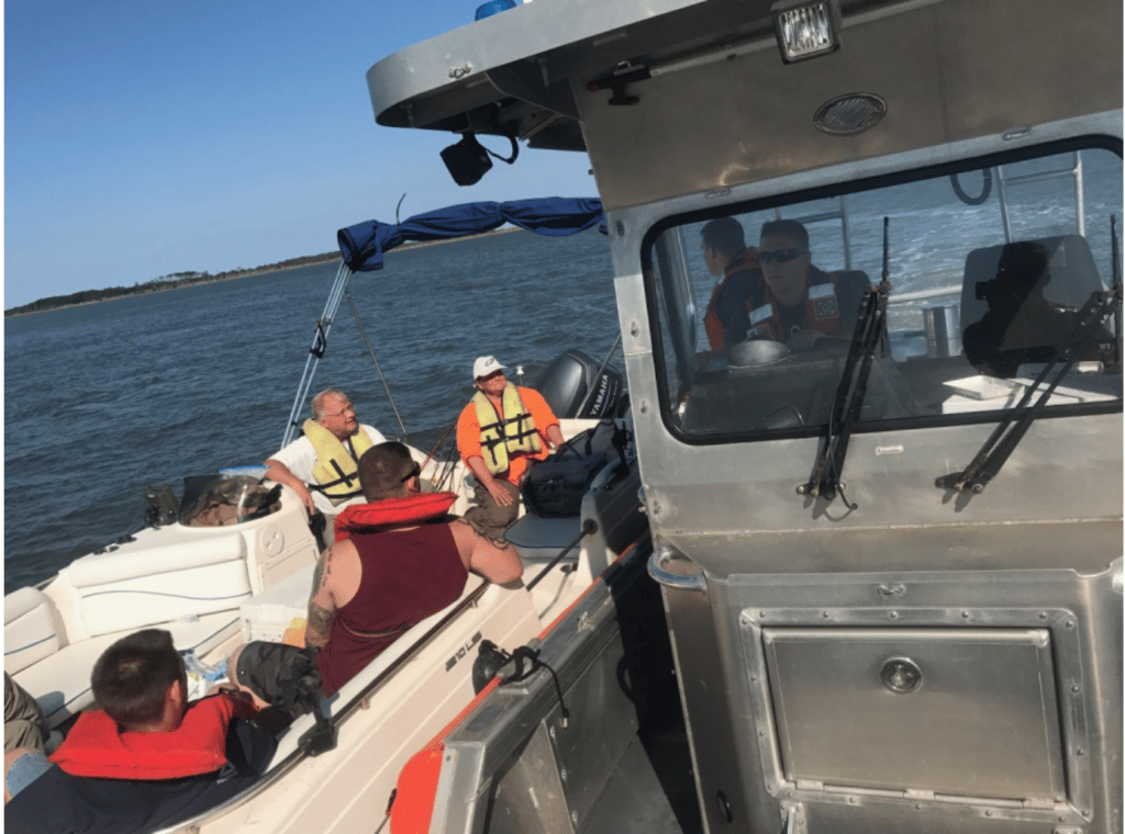 CG Rescues 5 at Wachapreague, VA