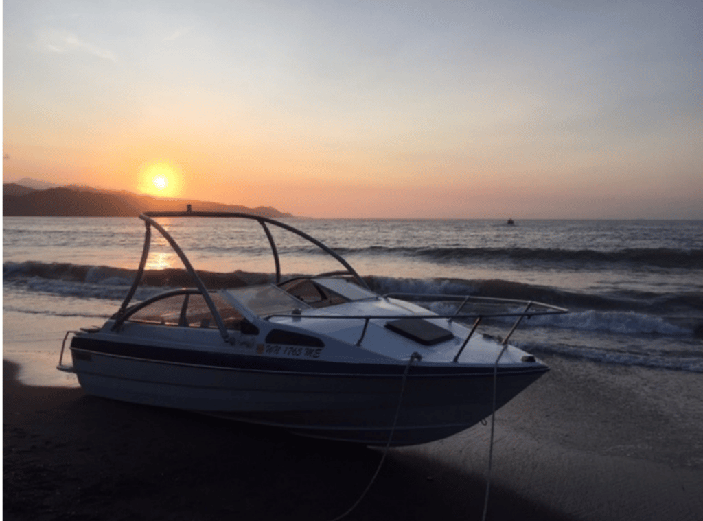 Boat Aground At Neah Bay Washington