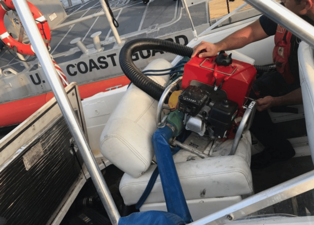 USCG uses dewatering pump