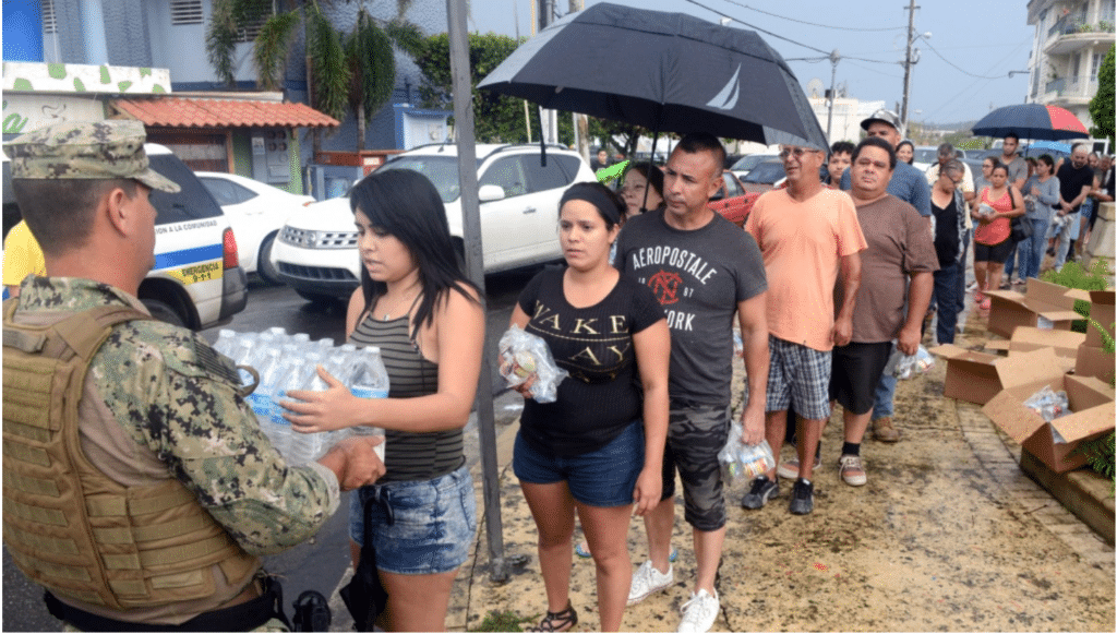 USCG distributes water and supplies to Puerto Rico