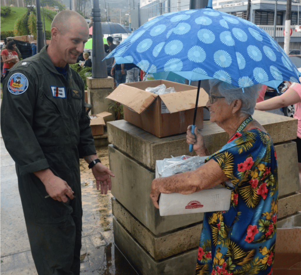 USCG distributes water and supplies to Puerto Rico