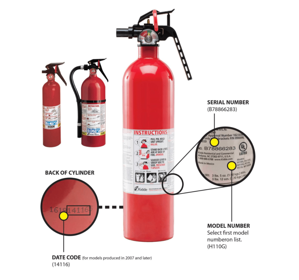 Kidde Extinguisher Details