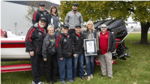 Merc World Record Ski Team Rock Aqua Jays