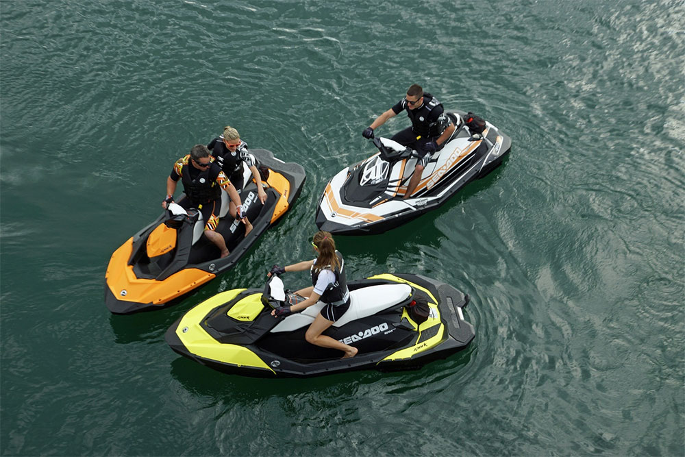 Sea-doo PWCs on the lake