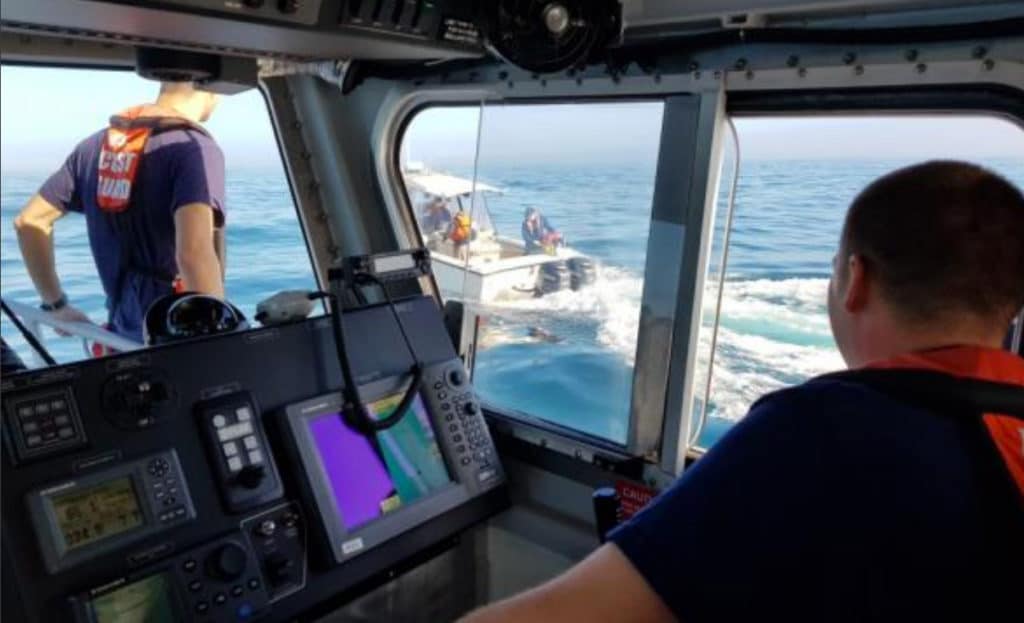 Coast Guard Assists Boaters Taking On Water