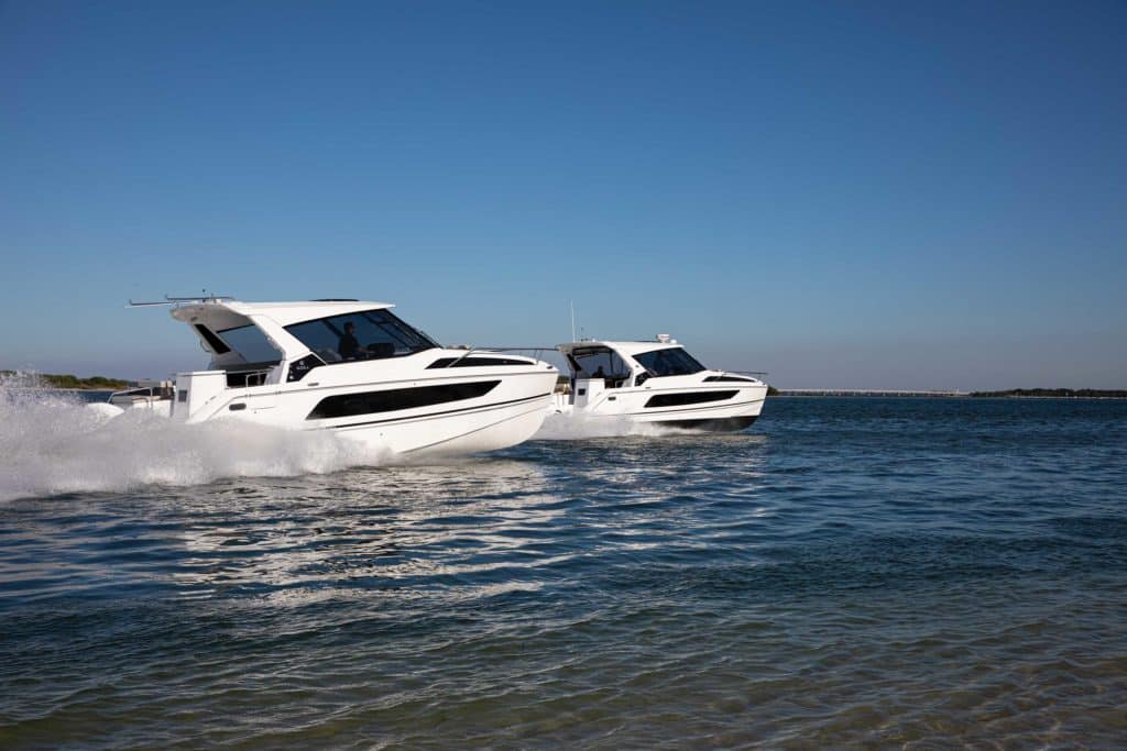 Aquila 36 Sports running side by side