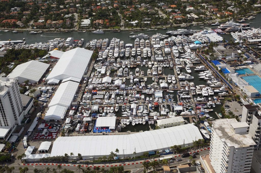 Fort Lauderdale Boat Show aerial shot