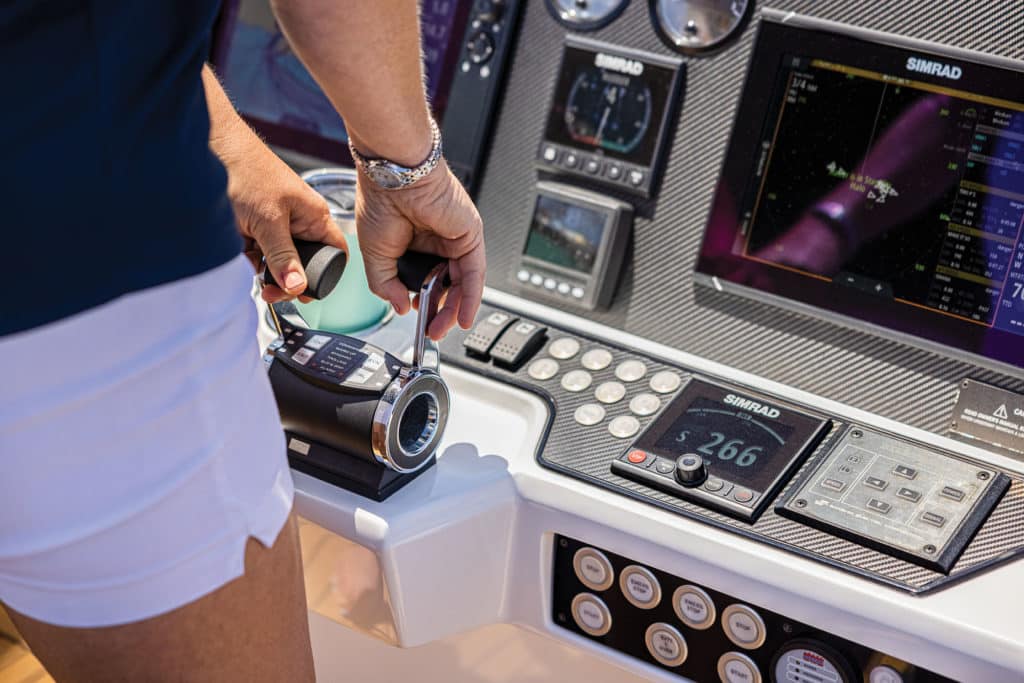 Boater at the helm