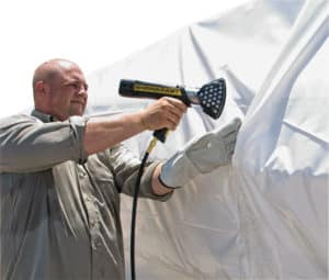 Shrink-wrapping a boat