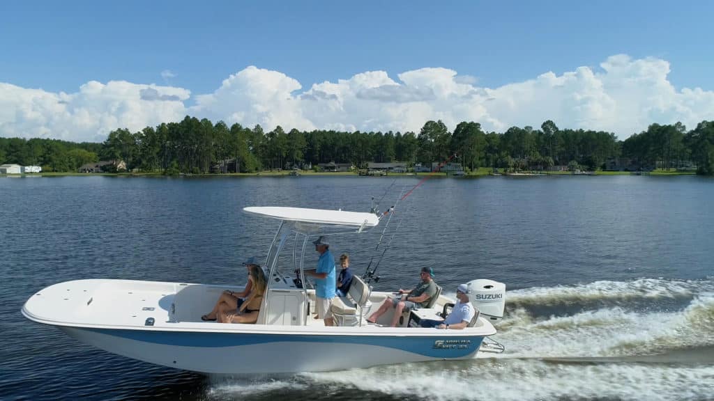 Carolina Skiff on the water