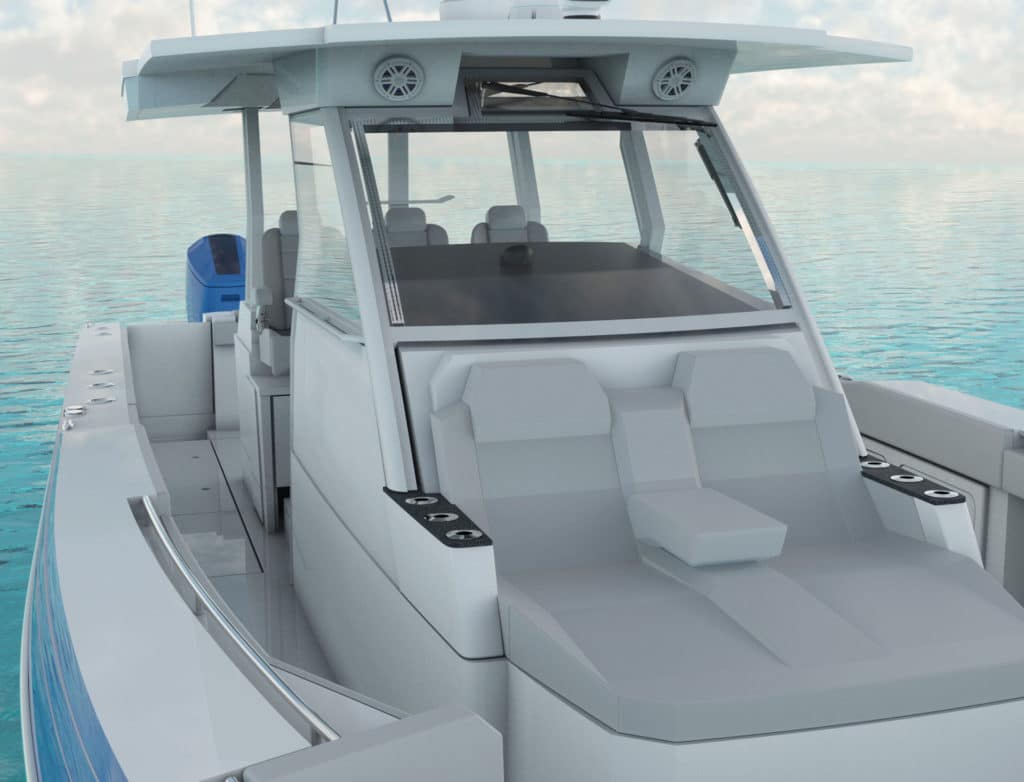Rendering of Formula 387 Center Console
