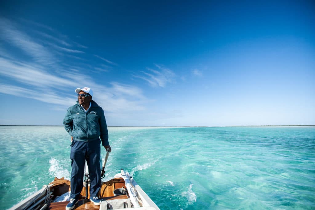 Ansil Saunders motoring on the flats