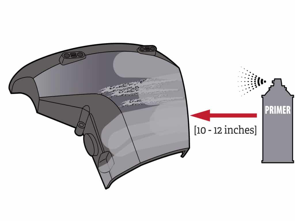 Applying primer to outboard