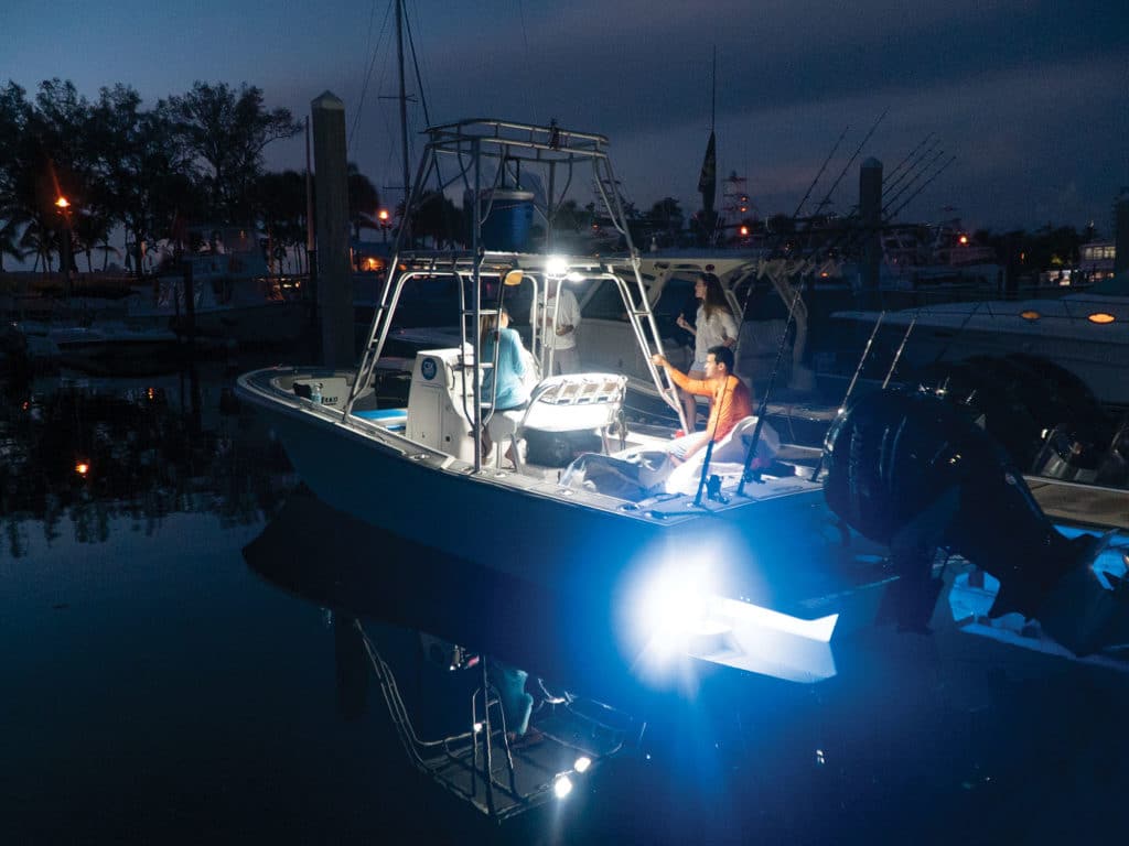 Launching a boat in the dark