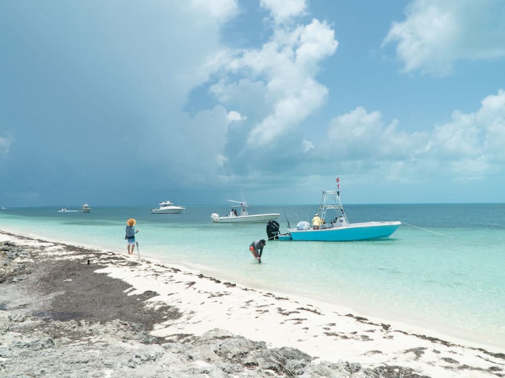 Boats beached in the Bahamas