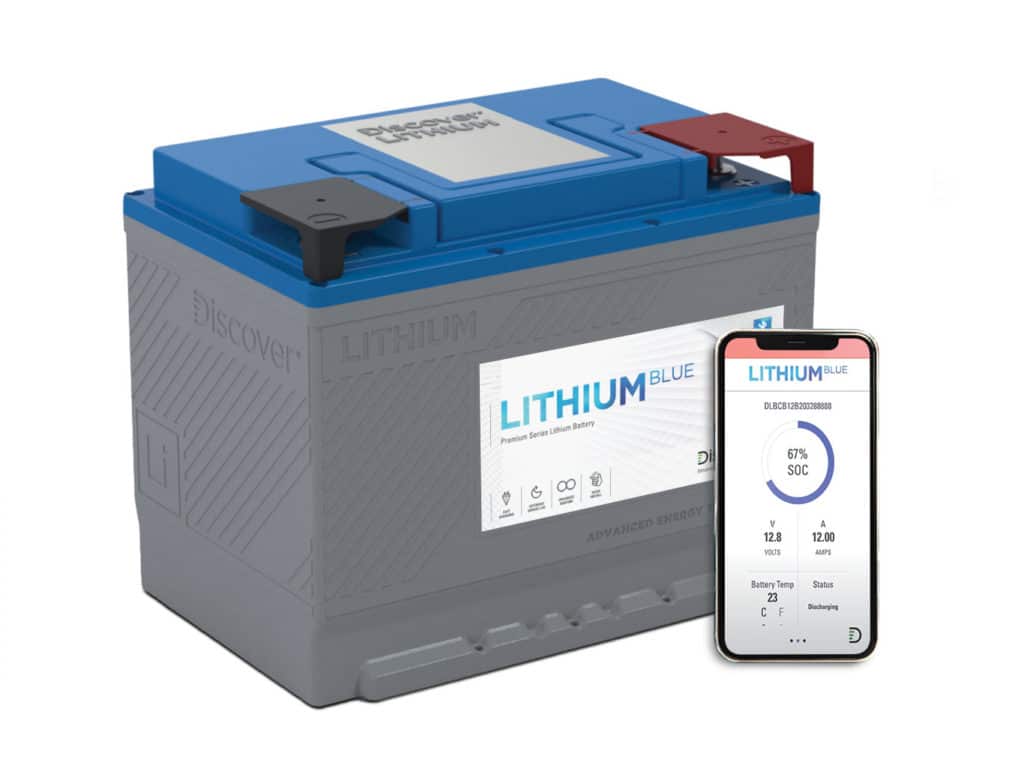 Discover Battery Lithium Blue Battery Monitor App