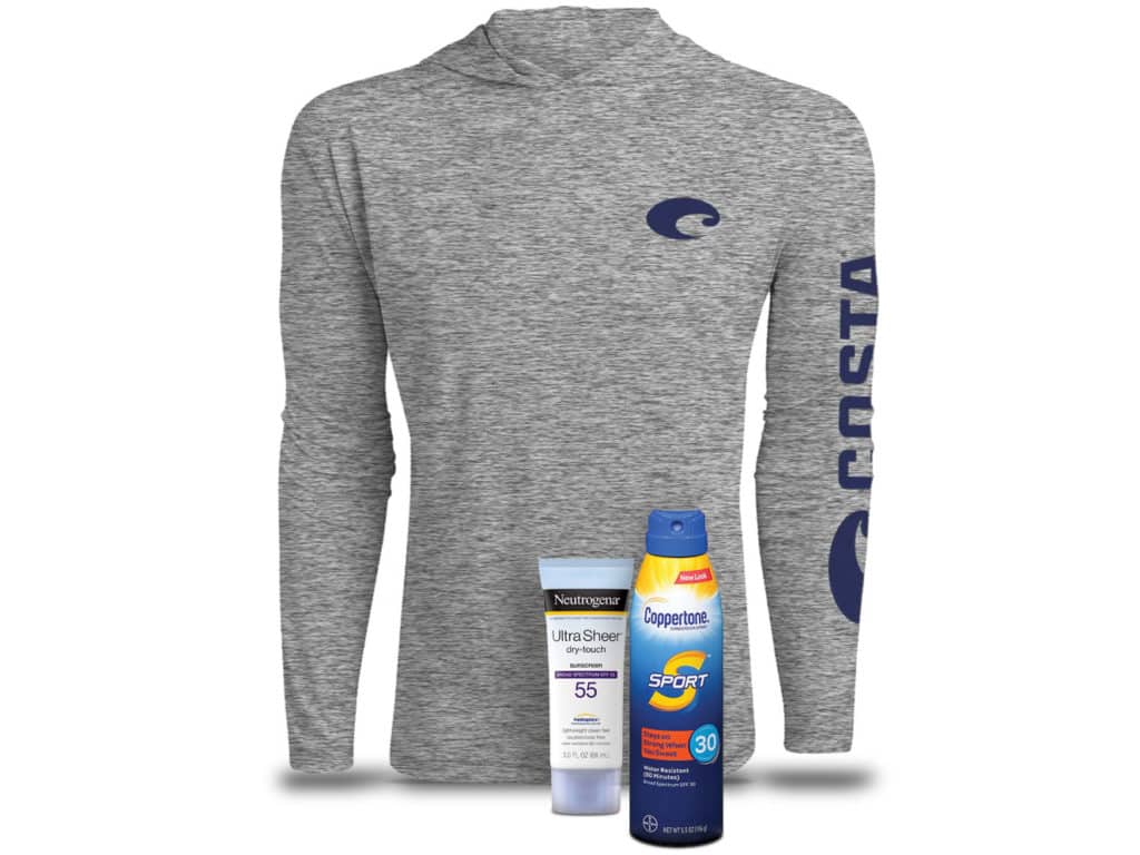 Sun shirt and sunscreen for boaters