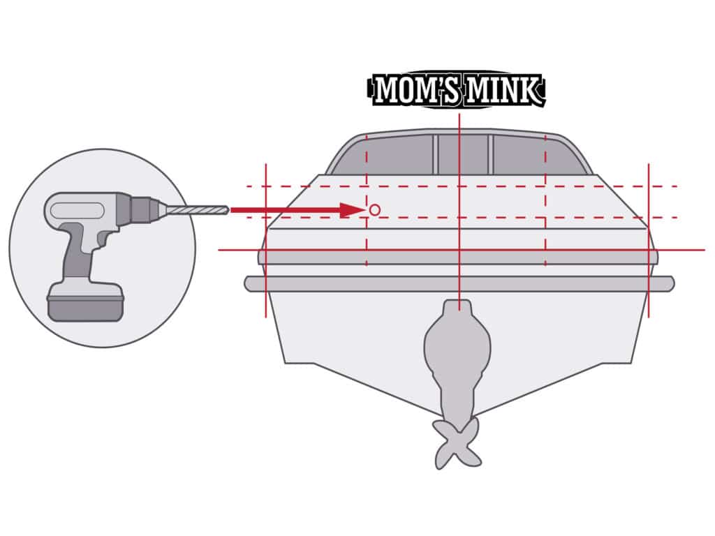 Choosing the place and size of your boat name