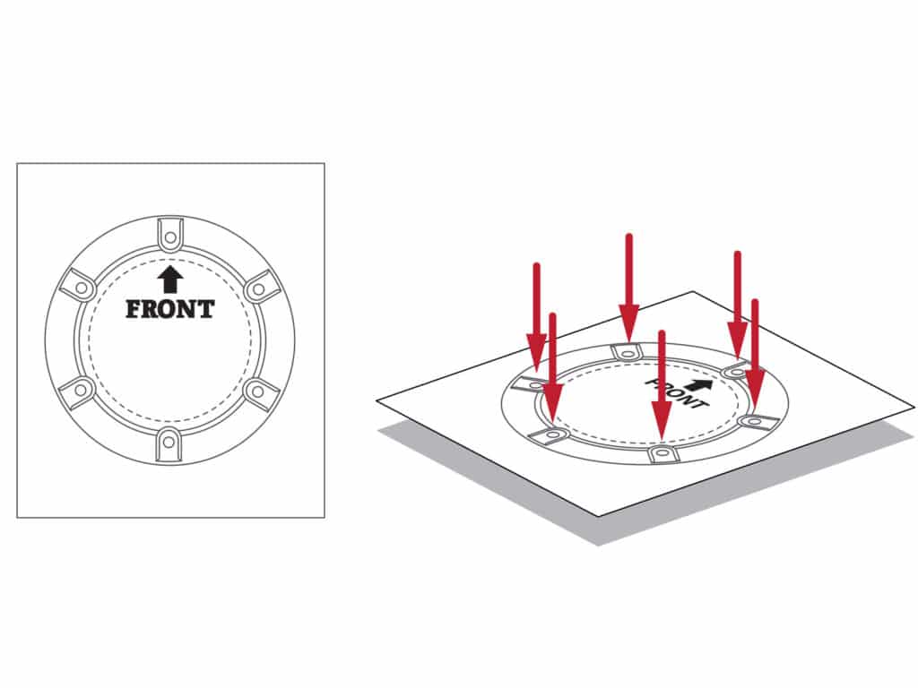 Determine location of mounting holes