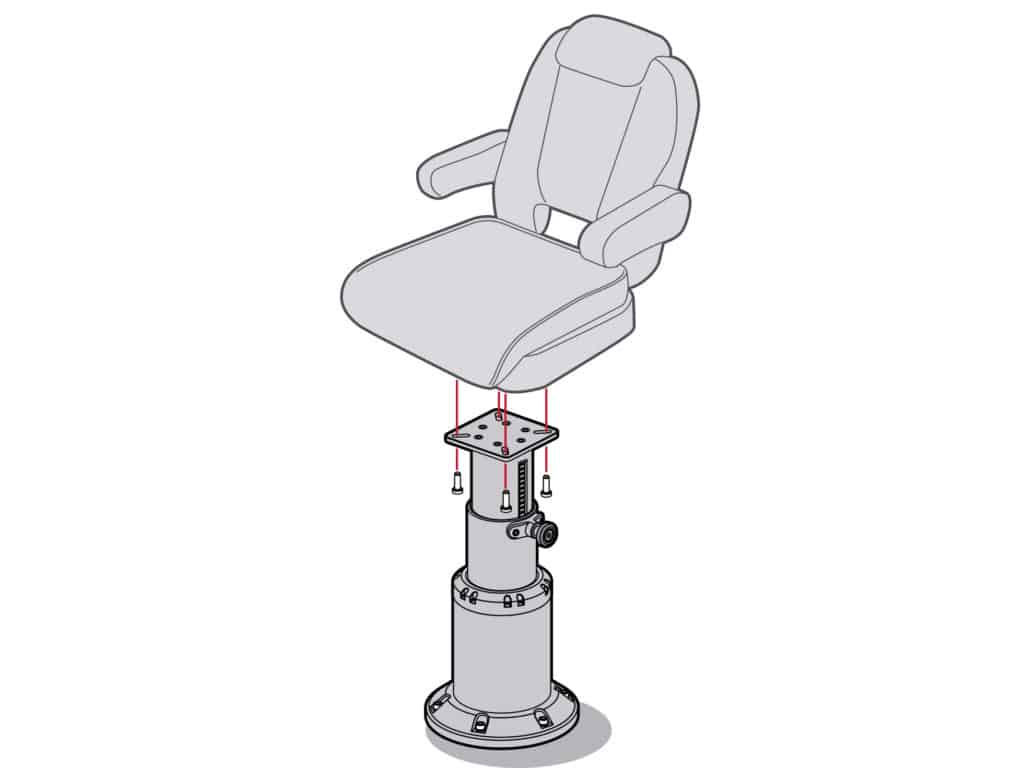 Install the pedestal seat