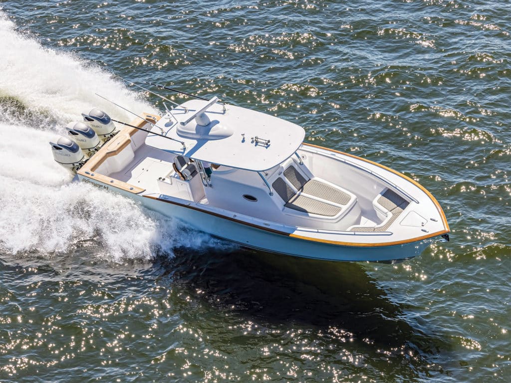 Weaver Boats Works 41 Center Console in the ocean