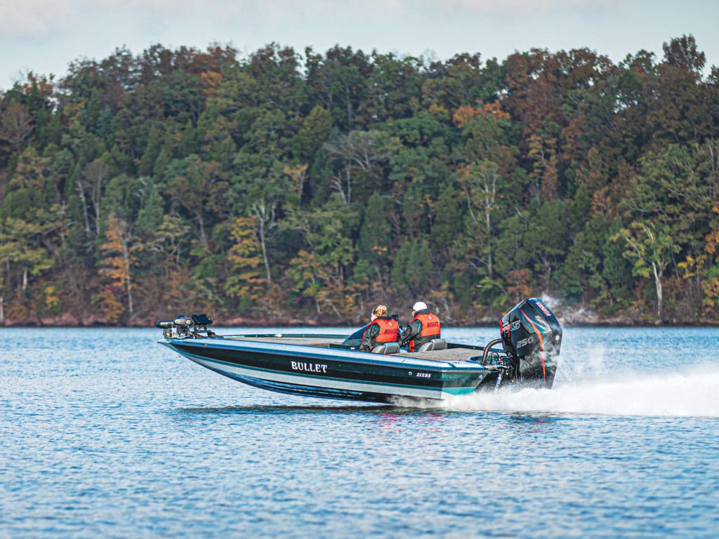 Bullet 21XRS flying across the water