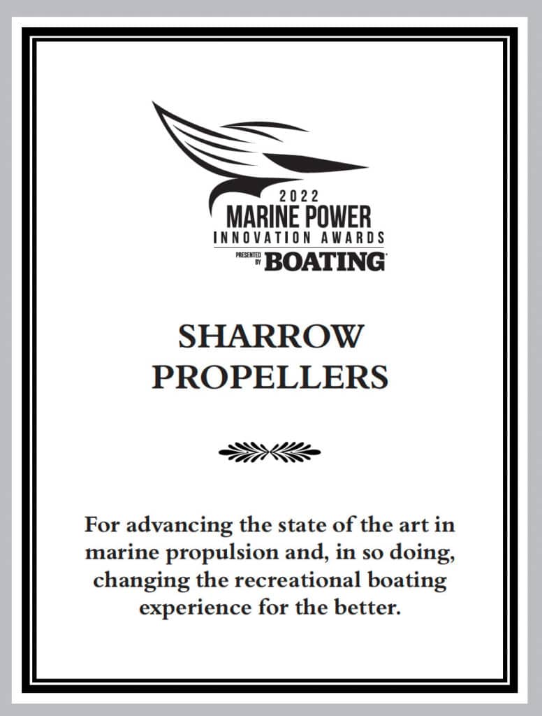 Sharrow Marine propellers award