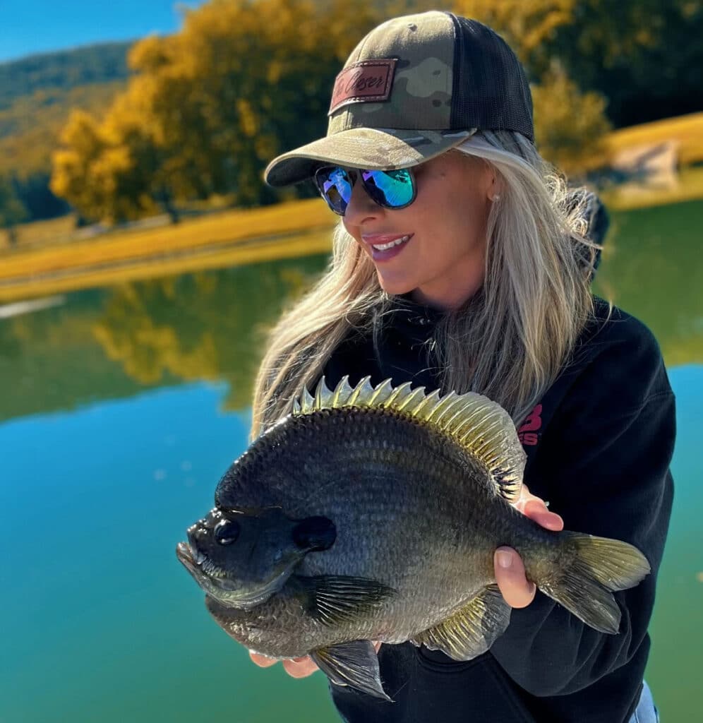 Sarah Parvin with bluegill