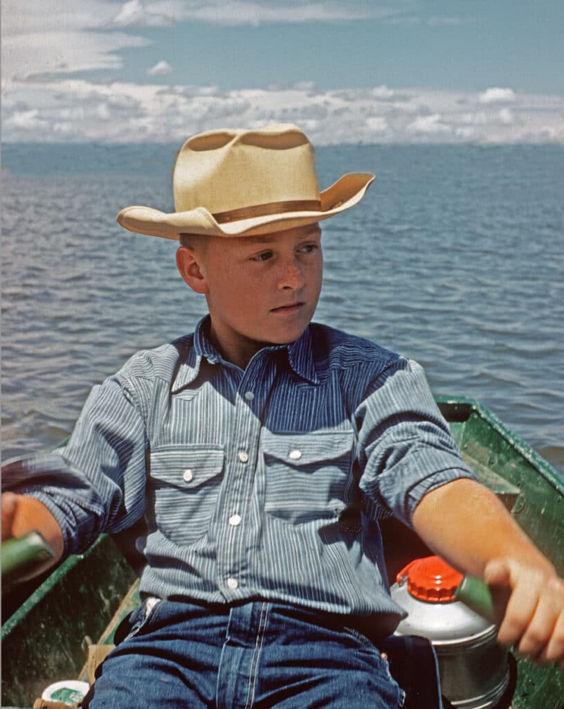 Chris Caswell on the lake as a kid