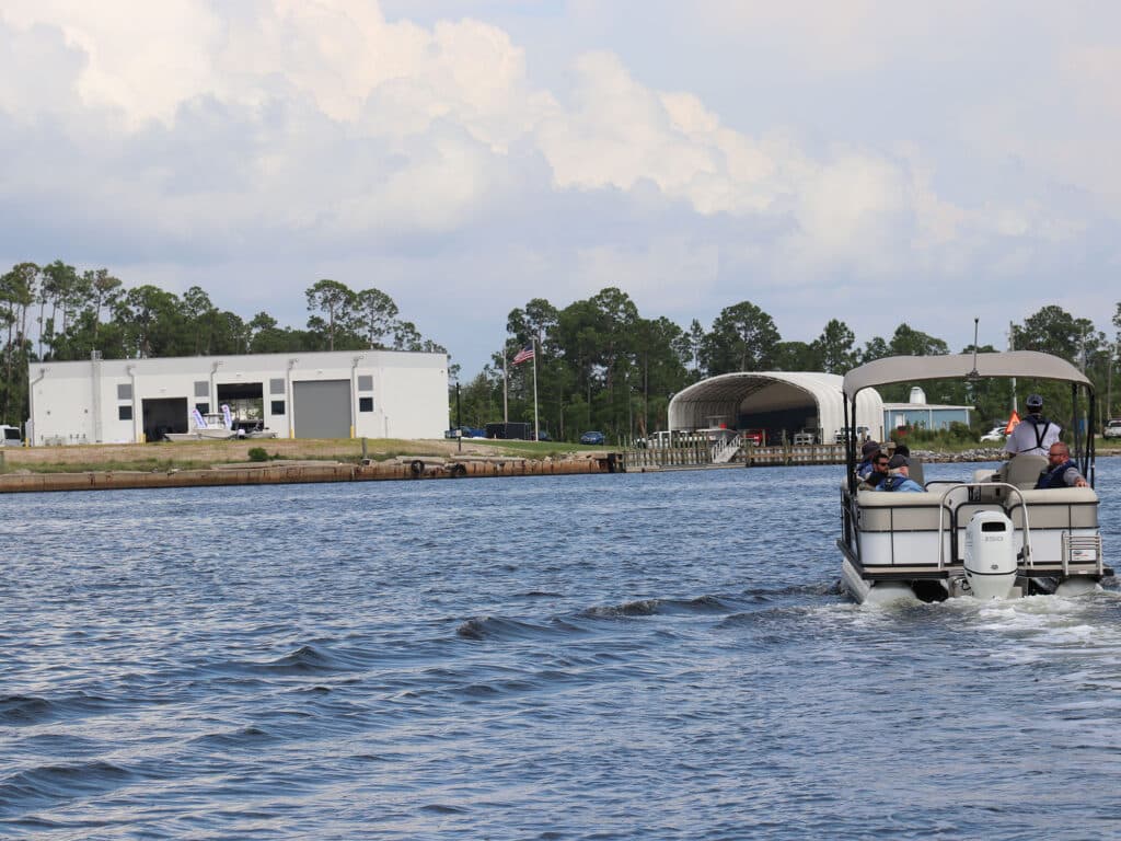 Suzuki Marine technical center from the water