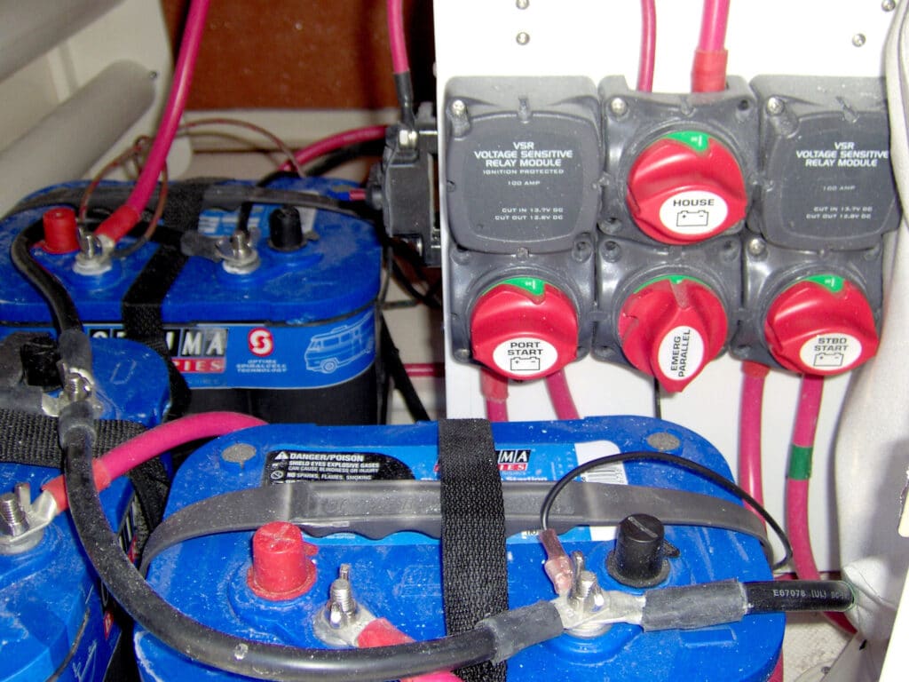 Battery switching system on a used boat
