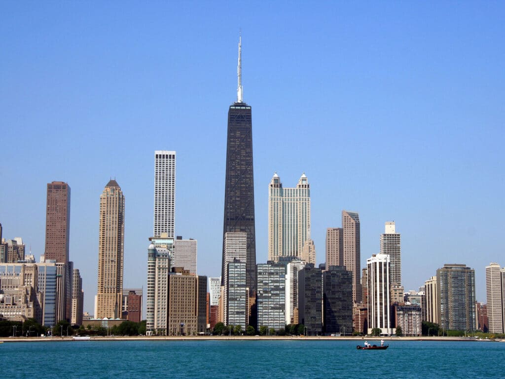 Chicago fishing skyline