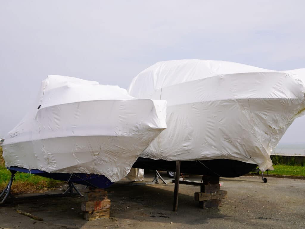 Shrink-wrapped boats