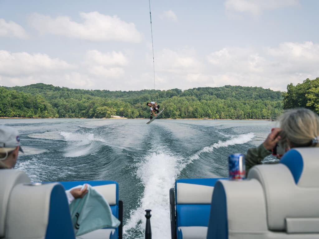 Wakeboarding behind the Surf Boss 2.0