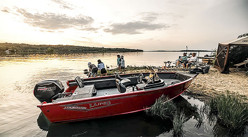 Lund boat beached