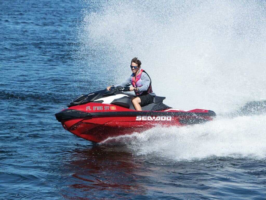 Sea-Doo RXP-X 325 rocketing across the water