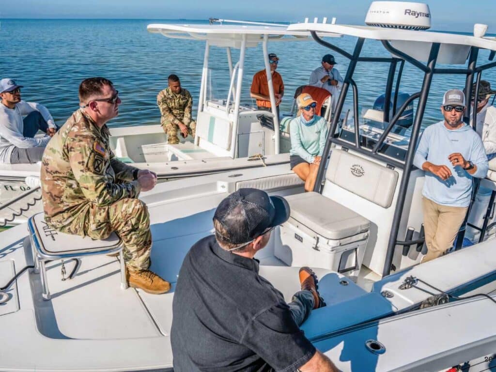 Anglers on a boat