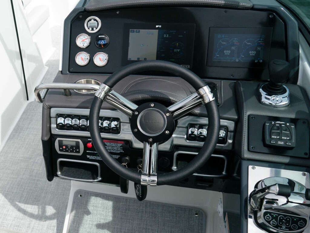 Helm with joystick control