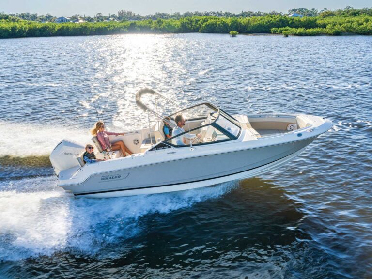 Boston Whaler 210 Vantage running inshore