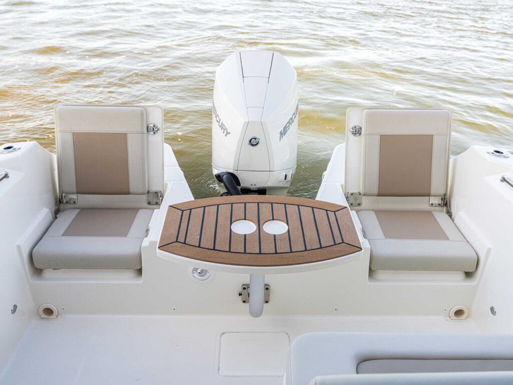 Boston Whaler 210 Vantage transom seating